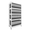 188975 buroregal mit holzboden biedrax 60 x 120 x 180 cm weiss 5 fachboden mdf