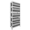 188984 buroregal mit holzboden biedrax 60 x 120 x 210 cm weiss 6 fachboden mdf