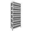 188993 buroregal mit holzboden biedrax 60 x 120 x 270 cm weiss 7 fachboden mdf