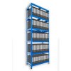 189368 buroregal mit laminatboden biedrax 50 x 120 x 210 cm blau 6 fachboden 12 mm