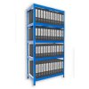 189374 buroregal mit laminatboden biedrax 60 x 60 x 180 cm blau 5 fachboden 12 mm