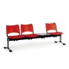 Wartezimmerbank - Kunststoff Visio Biedrax LC9293cv - Gestell verchromt