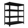 35915 metallregal mit metallboden biedrax 40 x 60 x 90 cm 4 fachboden x 100 kg schwarz