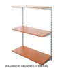 Wandregal - Grundregal 20 x 60 x 100 cm, Farbe silber - 3 Fachboden Kirsche