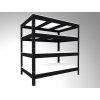 223520 abstellraumregal biedrax 60 x 120 x 90 cm schwarz 4 fachboden wei laminiert 12 mm fachlast 200 kg pro fachboden