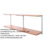 Wandregal - Anbauregal 40 x 80 x 50 cm, Farbe silber - 2 Fachboden Kirsche
