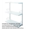 Wandregal - Grundregal 25 x 40 x 100 cm, Farbe silber - 3 Fachboden grau
