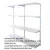 Wandregal - Grundregal 30 x 60 x 150 cm, Farbe silber - 4 Fachboden grau