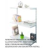 Wandregal - Grundregal 40 x 40 x 100 cm, Farbe silber - 3 Fachboden grau