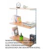 Wandregal - Grundregal 30 x 80 x 100 cm, Farbe silber - 3 Fachboden Buche