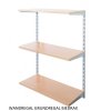 Wandregal - Grundregal 30 x 80 x 100 cm, Farbe silber - 3 Fachboden Buche