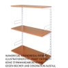 Wandregal - Grundregal 20 x 40 x 100 cm, Farbe weiss - 3 Fachboden Kirsche
