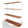 Wandregal - Anbauregal 30 x 60 x 150 cm, Farbe weiss - 4 Fachboden Kirsche