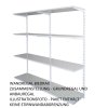 Wandregal - Anbauregal 20 x 80 x 150 cm, Farbe weiss - 4 Fachboden grau