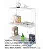 Wandregal - Grundregal 35 x 80 x 100 cm, Farbe weiss - 3 Fachboden grau