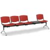 Wartezimmerbank - Kunststoff Smile Biedrax LC9982cv - Gestell Aluminium Poliert
