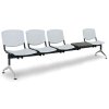 Wartezimmerbank - Kunststoff Smile Biedrax LC9982s - Gestell Aluminium Poliert
