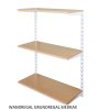 Wandregal - Grundregal 40 x 60 x 100 cm, Farbe weiss - 3 Fachboden Buche