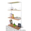 Wandregal - Grundregal 40 x 80 x 150 cm, Farbe weiss - 4 Fachboden Buche