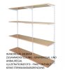 Wandregal - Grundregal 40 x 80 x 150 cm, Farbe weiss - 4 Fachboden Buche