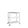 Regal mit Rollen Biedrax, weiss - 45 x 150 x 110 cm, 3 Fachböden
