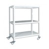 Regal mit Rollen Biedrax, weiss - 45 x 150 x 110 cm, 3 Fachböden