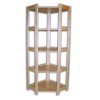 Holzregal Massivholz Eckregal 70 x 70 x 166 cm, 5 Fachböden