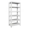 Werkstattregale Biedrax 40 x 60 x 210 cm weiss, 6 Fachböden