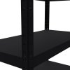Werkstattregale Biedrax 40 x 80 x 120 cm, 3 Fachböden x 100 kg, schwarz