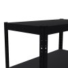 Werkstattregale Biedrax 40 x 80 x 120 cm, 3 Fachböden x 100 kg, schwarz