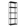 Abstellraum Regale Biedrax 40 x 80 x 210 cm, 5 Fachböden x 100 kg, schwarz