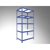 Metallregal Biedrax 50 x 90 x 180 cm, Blau, 5 Fachböden weiß laminiert 12 mm, Fachlast 200 kg pro Fachboden