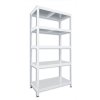 Metallregal mit Metallböden Biedrax 60 x 60 x 180 cm weiss - 5 Böden verzinkt