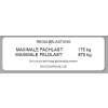 Regalbelastung Etikette - Metallregal - selbstklebend