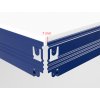 Kellerregal Biedrax 45 x 90 x 240 cm, Blau, 8 Fachböden weiß laminiert 12 mm, Fachlast 300 kg pro Fachboden