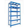 Kellerregal mit weissböden Biedrax 45 x 120 x 180 cm blau - 6 Laminatboden weiss 12 mm