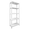 Kellerregal mit weissböden Biedrax 45 x 90 x 240 cm weiss - 5 Laminatboden weiss 12 mm