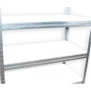 Kellerregal mit weissböden Biedrax 60 x 60 x 180 cm verzinkt - 6 Laminatboden weiss 12 mm