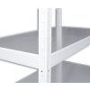 Kellerregal mit Metallböden Biedrax 60 x 90 x 210 cm weiss - 5 Böden verzinkt