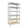 Speisekammer Regal mit Holzböden Biedrax 45 x 90 x 180 cm verzinkt - 6 Fachböden MDF, 275k