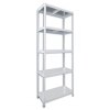 Speisekammer Regal mit Metallböden Biedrax 35 x 75 x 210 cm weiss - 5 Böden verzinkt