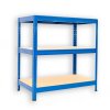Werkstattregal mit Holzböden Biedrax 35 x 120 x 120 cm blau - 3 Fachböden MDF