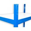 Werkstattregal mit weissböden Biedrax 45 x 120 x 180 cm blau - 5 Laminatboden weiss 12 mm