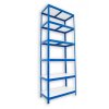 Werkstattregal mit weissböden Biedrax 60 x 90 x 240 cm blau - 6 Laminatboden weiss 12 mm