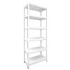 Werkstattregal mit weissböden Biedrax 45 x 120 x 270 cm weiss - 6 Laminatboden weiss 12 mm