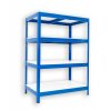 Werkstattregal mit weissböden Biedrax 50 x 90 x 120 cm blau - 4 Laminatboden weiss 12 mm