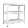 Werkstattregal mit weissböden Biedrax 50 x 120 x 120 cm weiss - 3 Laminatboden weiss 12 mm