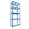 Werkstattregal mit weissböden Biedrax 50 x 60 x 210 cm blau - 5 Laminatboden weiss 12 mm