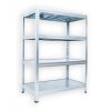 Werkstattregal mit Metallböden Biedrax 50 x 120 x 120 cm verzinkt - 4 Böden verzinkt