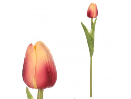 16524 tulipan mini barva zluto ruzova kvetina umela penova kn5112 yel pink
